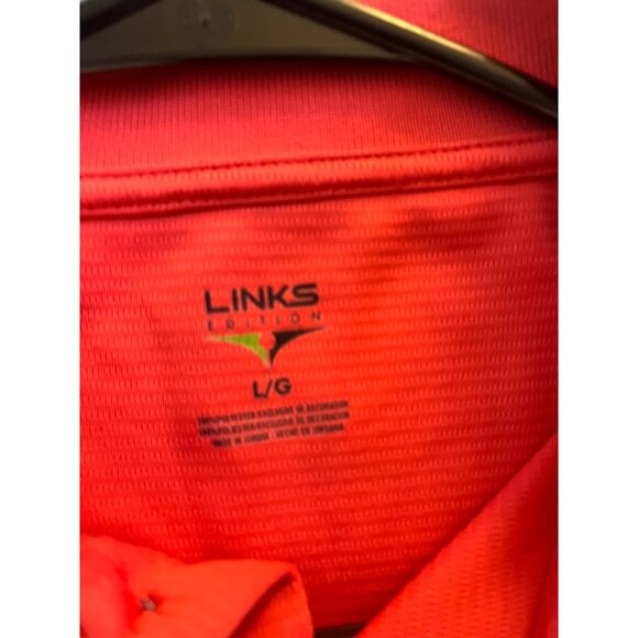 Links Edition Red Polo Shirt L/G Mens Short Sleeve Collared Golf Top - Picture 11 of 11
